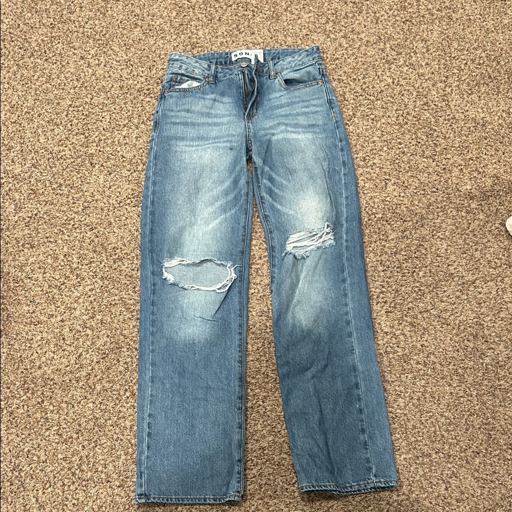 Zara Light Blue Boyfriend Jeans